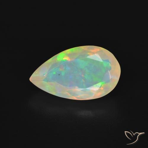 2.35ct Naturel Multicolore Opale, En forme de poire, Transparent
