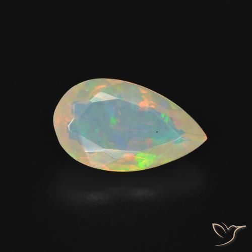 Opale Multicolore naturelle En forme de poire, 2.35 ct, Transparent
