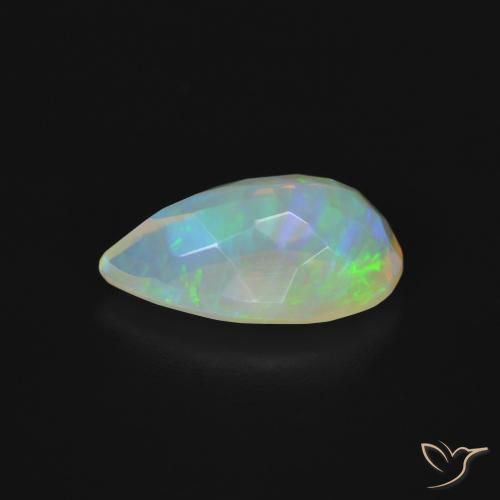Opale Multicolore naturelle En forme de poire, 2.35 ct, Transparent