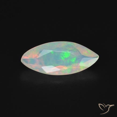 0.75ct Naturel Multicolore Opale, Marquise, Transparent