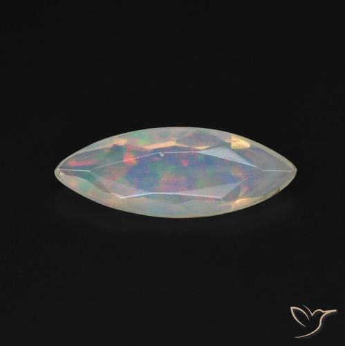 0.55ct Naturel Multicolore Opale, Marquise, Transparent