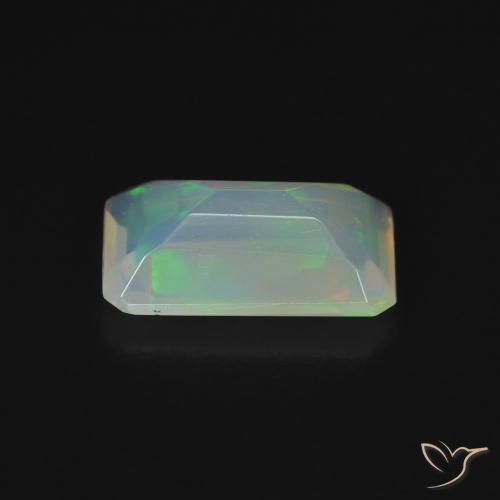 Opale Multicolore naturelle Octogone / coupe Émeraude, 0.99 ct, Transparent