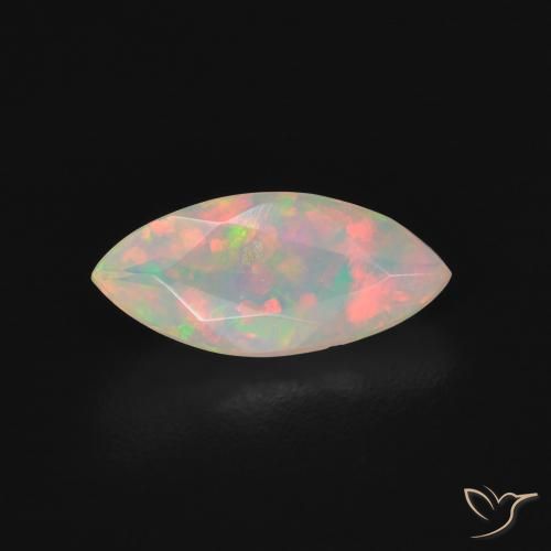 0.71ct Naturel Multicolore Opale, Marquise, Transparent