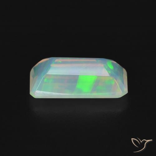 Opale Multicolore naturelle Octogone / coupe Émeraude, 1.27 ct, Transparent