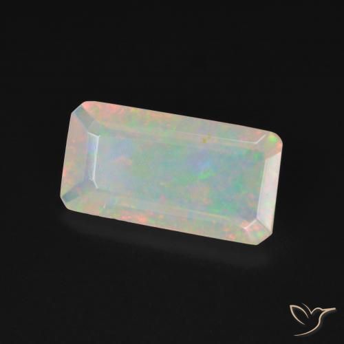 Opale Multicolore naturelle Octogone / coupe Émeraude, 1.46 ct, Transparent
