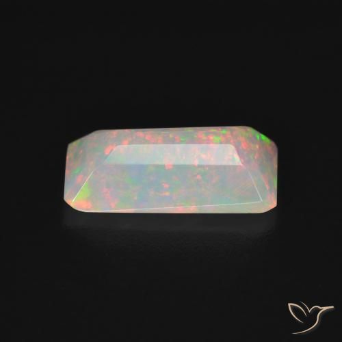 Opale Multicolore naturelle Octogone / coupe Émeraude, 1.46 ct, Transparent