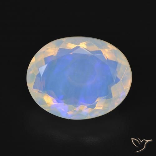 4.17ct Naturel Multicolore Opale, ovale, Transparent, Photo A