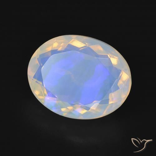 Opale Multicolore naturelle ovale, 4.17 ct, Transparent