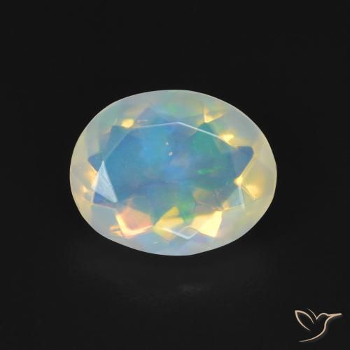 1.08ct Naturel Multicolore Opale, ovale, Transparent, Photo A