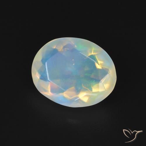 Opale Multicolore naturelle ovale, 1.08 ct, Transparent