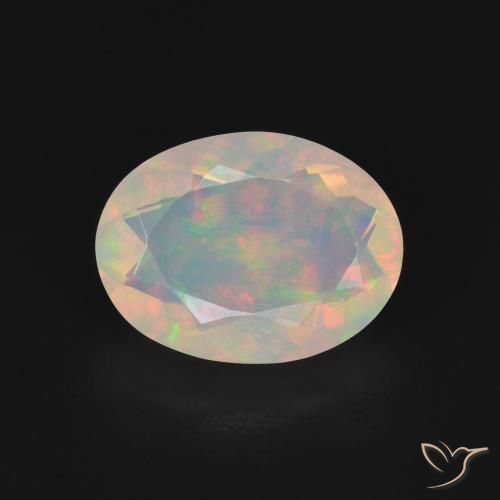 1.51ct Naturel Multicolore Opale, ovale, Transparent