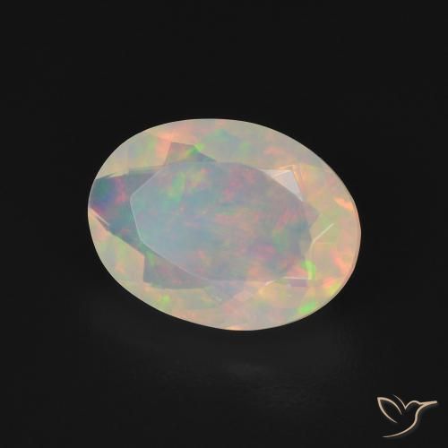 Opale Multicolore naturelle ovale, 1.51 ct, Transparent