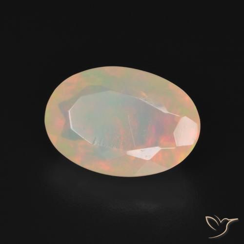 Opale Multicolore naturelle ovale, 2.89 ct, Transparent