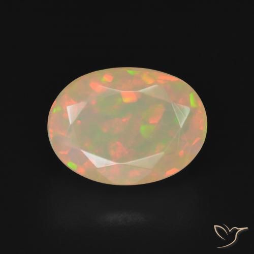 2.18ct Naturel Multicolore Opale, ovale, Transparent