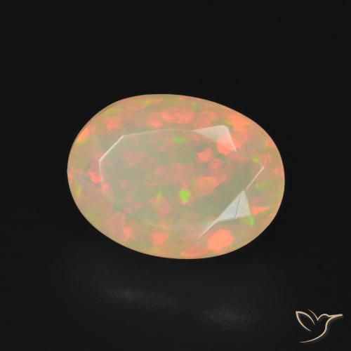 Opale Multicolore naturelle ovale, 2.18 ct, Transparent