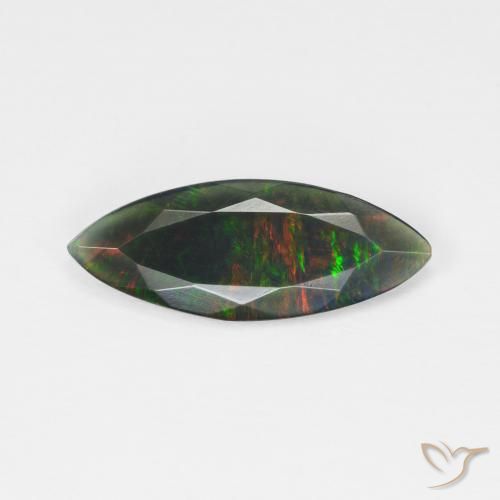 1.01ct Naturel Multicolore Opale, Marquise, Transparent
