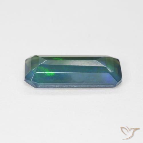 Opale Multicolore naturelle Octogone / coupe Émeraude, 2.36 ct, Transparent
