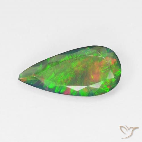 1.78ct Naturel Multicolore Opale, En forme de poire, Transparent