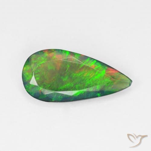 Opale Multicolore naturelle En forme de poire, 1.78 ct, Transparent