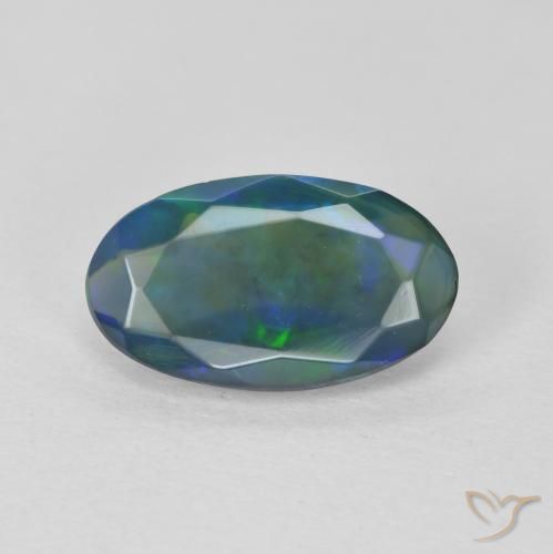 1.12ct Naturel Multicolore Opale, ovale, Transparent, Photo A