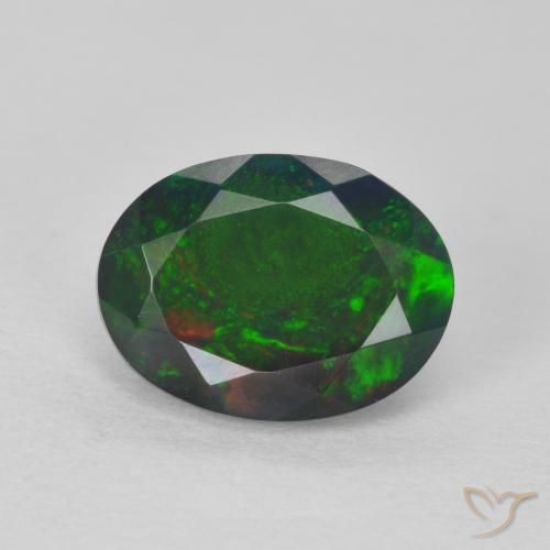 1.70ct Naturel Multicolore Opale, ovale, Translucide