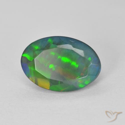 Opale Multicolore naturelle ovale, 2.05 ct, Translucide