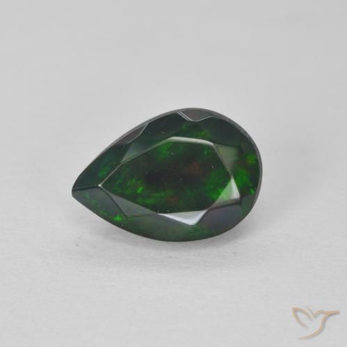 0.95ct Naturel Multicolore Opale, En forme de poire, Translucide