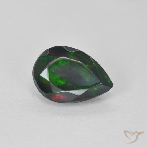 Opale Multicolore naturelle En forme de poire, 0.95 ct, Translucide