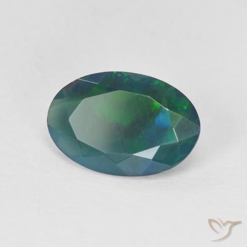 Opale Multicolore naturelle ovale, 1.09 ct, Transparent