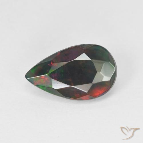 1.11ct Naturel Multicolore Opale, En forme de poire, Translucide