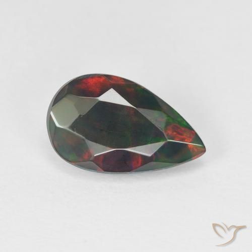 Opale Multicolore naturelle En forme de poire, 1.11 ct, Translucide
