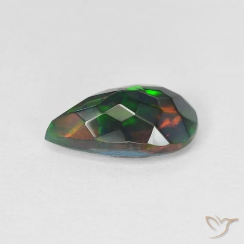 Opale Multicolore naturelle En forme de poire, 1.11 ct, Translucide