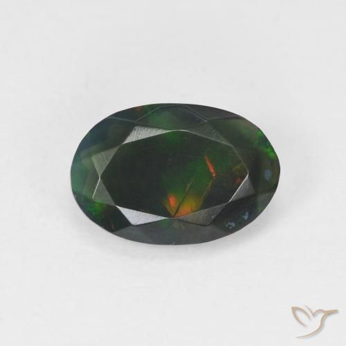 1.05ct Naturel Multicolore Opale, ovale, Transparent