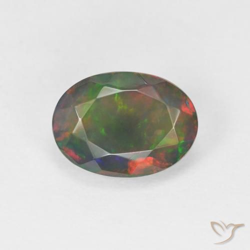 1.65ct Naturel Multicolore Opale, ovale, Translucide