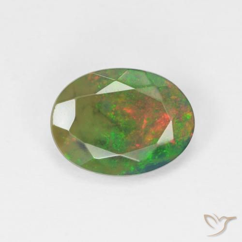 1.60ct Naturel Multicolore Opale, ovale, Translucide, Photo A