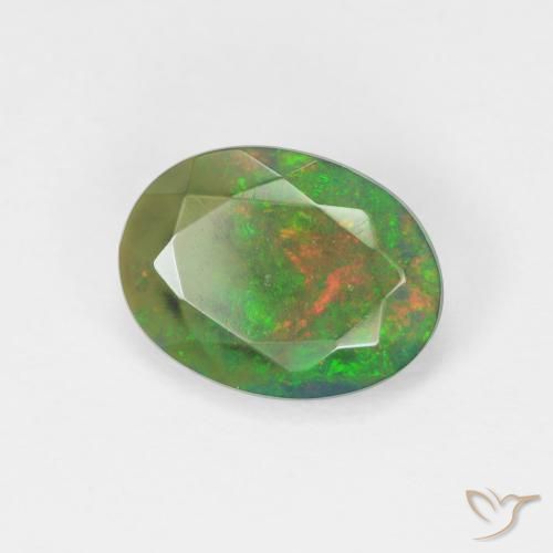 Opale Multicolore naturelle ovale, 1.60 ct, Translucide