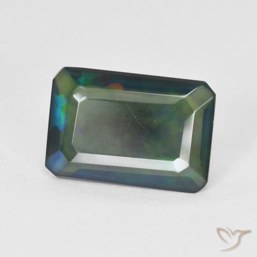 Opale Multicolore naturelle Octogone / coupe Émeraude, 1.70 ct, Translucide