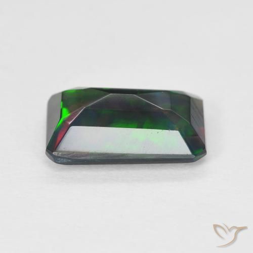 Opale Multicolore naturelle Octogone / coupe Émeraude, 1.70 ct, Translucide