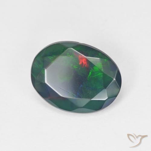 Opale Multicolore naturelle ovale, 1.44 ct, Translucide