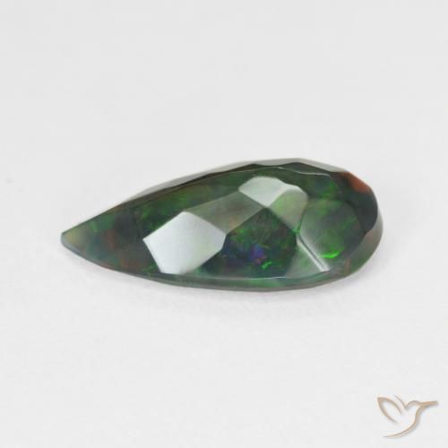 Opale Multicolore naturelle En forme de poire, 2.06 ct, Translucide