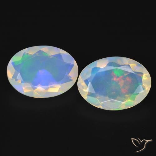 3.57ctw Naturel Multicolore Opale, ovale, Transparent