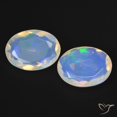 2.89ctw Naturel Multicolore Opale, ovale, Transparent, Photo A