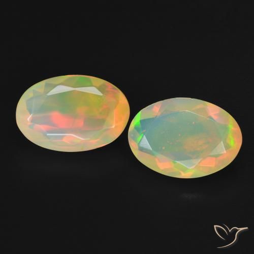 2.22ctw Naturel Multicolore Opale, ovale, Translucide, Photo A