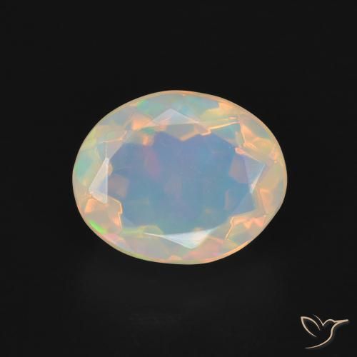 1.75ct Naturel Multicolore Opale, ovale, Transparent, Photo A