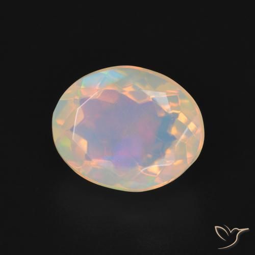 Opale Multicolore naturelle ovale, 1.75 ct, Transparent