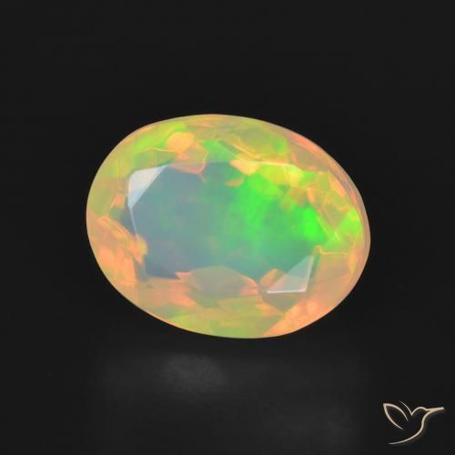 Opale Multicolore naturelle ovale, 2.34 ct, Transparent