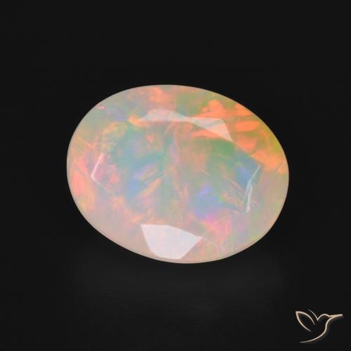 Opale Multicolore naturelle ovale, 2.57 ct, Translucide