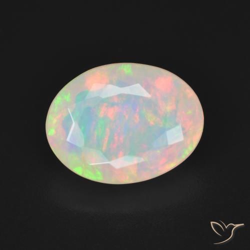 2.36ct Naturel Multicolore Opale, ovale, Translucide