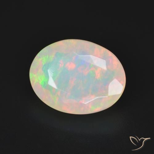 Opale Multicolore naturelle ovale, 2.36 ct, Translucide