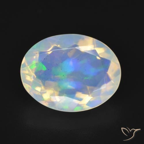 3.60ct Naturel Multicolore Opale, ovale, Transparent, Photo A